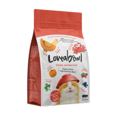 Loveabowl [LB0029] 無穀物雪蟹雞肉海陸 全貓種配方 貓乾糧 4.08kg (淺紅)