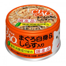 CIAO A 02 白身吞拿魚及白飯魚 貓罐頭 85g