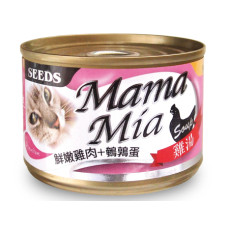 SEED BMA-02 MamaMia機能愛貓雞湯餐罐 - 鮮嫩雞肉+鵪鶉蛋+維他命B群 170g