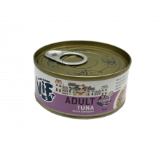 Felina Canino VIF [AC5] 吞拿魚配小銀魚鮮味罐(成貓) 貓罐頭 75g (紫)