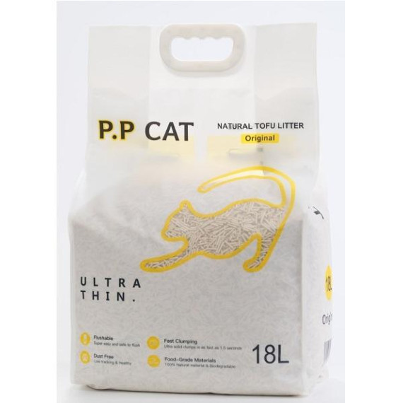 P.P. CAT 豆腐砂2.0mm【蘆薈味】 18L