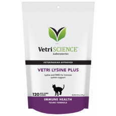 美國 VetriScience - Lysine Plus 貓用賴氨酸營養補充小食 (120粒) [0900743.120]
