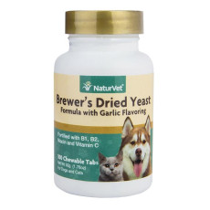 預訂 未知返貨期 NaturVet Brewer’s Dried Yeast With Garlic Chewable Tablets 酵母大蒜丸 500's