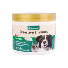 NaturVet 天然寶 [N3660] Digestive Enzymes Powder Plus Probiotic 犬貓用酵素益生菌調理腸胃粉 4oz