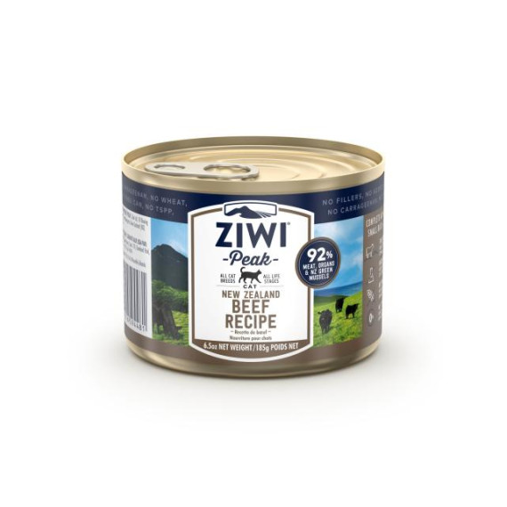 ZiwiPeak巔峰 CCB185 鮮肉貓罐頭 - 牛肉 185g (大罐)