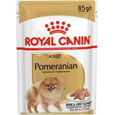 Royal Canin 純種系列 - 松鼠狗成犬專屬主食濕糧（肉塊）*Pomeranian Adult Dog (Loaf)* 85g x 12包原裝同款優惠 [2851200]