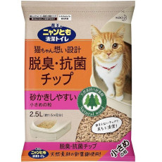 日本花王Kao 脫臭抗菌滲透式木貓砂 (小粒- 雙層貓砂盆專用) 2.5L