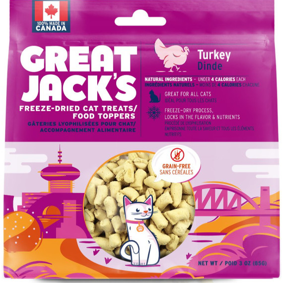 Great Jack's [CJ1183] 冷凍脫水火雞肉小食 3oz (貓用)