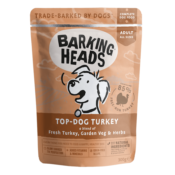 Barking Heads [BHWT] - 無穀物TOP-DOG TURKEY (火雞肉)主食濕包 300g