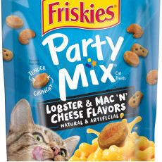 Friskies 喜躍 Party Mix 鬆脆貓小食袋裝 - 龍蝦芝士通粉 口味170g (有夾心) [12364987]