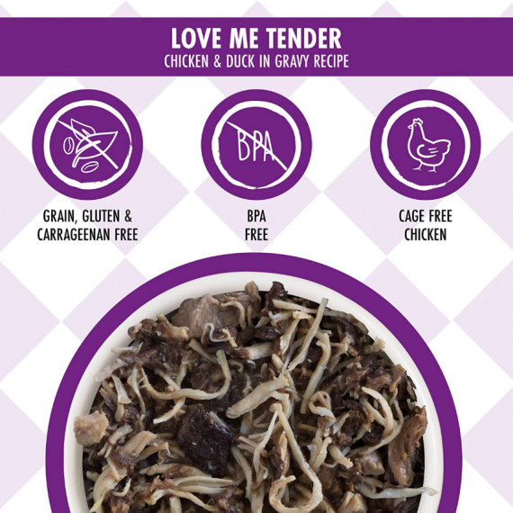 Weruva Cats in the Kitchen 袋裝系列 Love Me Tender 走地雞+鴨肉 美味肉汁 85g | 紫