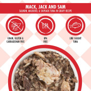 Weruva Cats in the Kitchen 袋裝系列 Mack, Jack and Sam 三文魚+鯖魚+吞拿魚 美味肉汁 85g | 紅