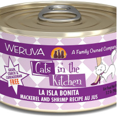 Weruva Cats in the Kitchen 罐裝系列 La Isla Bonita 鯖魚+蝦 美味肉汁 90g