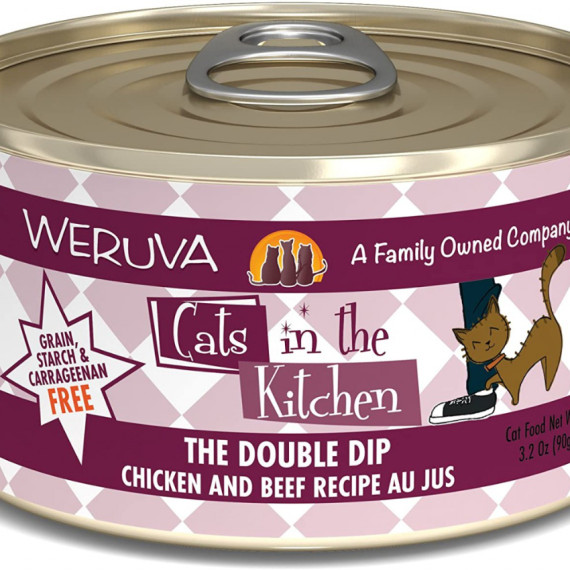Weruva Cats in the Kitchen 罐裝系列 The Double Dip 走地雞+牛肉 美味肉汁 90g