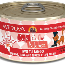 Weruva Cats in the Kitchen 罐裝系列 Two Tu Tango 沙甸魚+吞拿魚+火雞 美味肉汁 90g