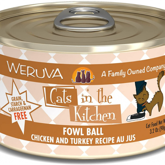 Weruva Cats in the Kitchen 罐裝系列 Fowl Ball 走地雞+火雞 美味肉汁 90g