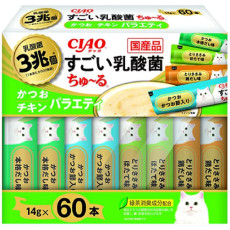 CIAO 唧唧醬- 3兆乳酸菌系列- 鰹魚及雞肉 混合風味 14G x 60 [SC-388]