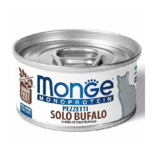 Monge [MO3826] 單一蛋白質系列 水牛肉配方 貓罐頭 80g (啡字)