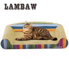 Lambaw 瓦通梳化形紙貓抓板--彩色 [IC0004-color] (50 x 24.5 x 13.5CM)