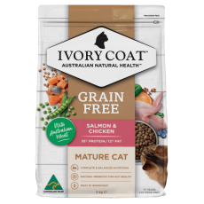 Ivory Coat [ICS] - 三文魚和雞肉*老貓*配方 貓乾糧 2kg［新包裝］