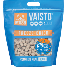MUSH - VAISTO 原始系列 凍乾狗糧 *牛+火雞+三文魚*配方 800g (藍)
