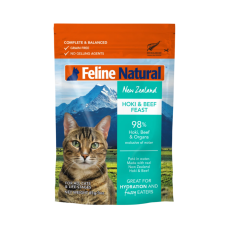 F9 Feline Natural [F9-P-HB85] 牛肉藍尖尾鱈魚 貓軟包(Pouch) 85g (藍) | 袋裝濕糧
