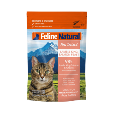 F9 Feline Natural [F9-P-LS85] 羊肉及三文魚 貓軟包(Pouch) 85g (粉) | 袋裝濕糧