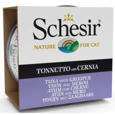 SchesiR 無穀物 魚啫喱系列 [SCH172709] 吞拿魚+石斑(Grouper)貓罐頭 85g (270)