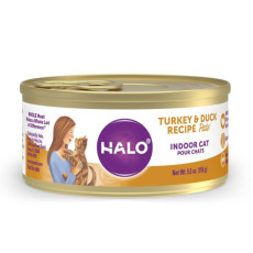 Halo - 健美體態 無穀火雞及鴨肉配方 Indoor Cat Turkey & Duck Pate 貓罐頭 5.5oz [50001]