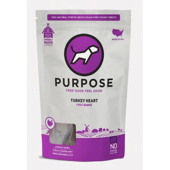 Purpose 單一蛋白火雞心臟 凍乾小食 3oz (貓狗適用)