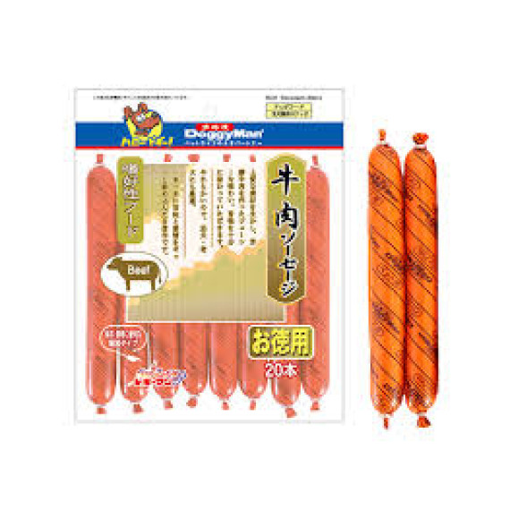 DoggyMan -Z0346 Beef&Carrot Sausage 蘿蔔牛肉腸 20pcs