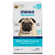 Indigo 天然有機體重控制及益生菌腸道保護配方 狗乾糧 6kg [IDW-L] (白底藍)