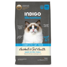 Indigo 天然有機去毛球及益生菌腸道保護配方 貓乾糧 6kg [ICH-L] (黑底藍)