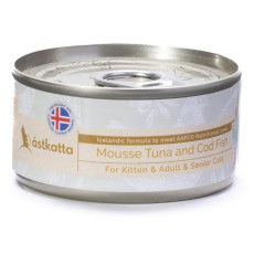 Astkatta [P00132] Mousse Tuna with Cod Fish 吞拿魚+鱈魚慕絲 貓罐頭 80g (灰白)