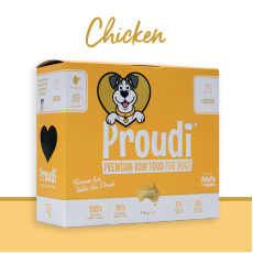 Proudi 人類食品級別 急凍單一蛋白生肉狗糧 雞肉 2.4kg