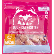 預訂 未知返貨期 Mush -DUO+ CAT&KITTEN® 守護系列*急凍*貓糧 雞+牛 500g (桃紅色)