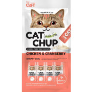 Cat Chup貓貓無穀物糊狀營養小食 泌尿護理 (雞＆小紅莓) 13g x 4條  [OCCC-05]