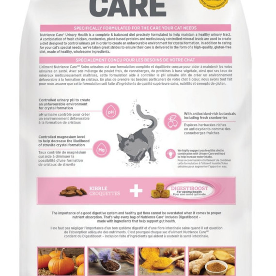 Nutrience CARE - 泌尿道改善配方 貓乾糧 5lb [C2417] (粉紅)