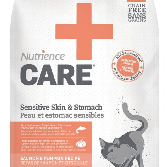 Nutrience CARE - 過敏皮膚及腸胃配方 貓乾糧 5lb [C2407] (橙紅)
