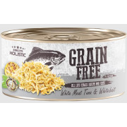 Absolute Holistic Grain Free (Cats) White Meat Tuna & Salmon 無穀物肉汁貓罐頭 (白肉吞拿魚+白飯魚) 80g [AH-3917]