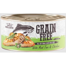 Absolute Holistic Grain Free (Cats) White Meat Tuna & Chicken 無穀物肉汁貓罐頭 (白肉吞拿魚+雞肉) 80g [AH-3931]