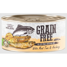 Absolute Holistic Grain Free (Cats) White Meat Tuna & Anchovy 無穀物肉汁貓罐頭 (白肉吞拿+鯷魚) 80g [AH-4402]