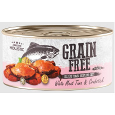 Absolute Holistic Grain Free (Cats) White Meat Tuna & Crabstick 無穀物肉汁貓罐頭 (白肉吞拿魚+蟹柳) 80g [AH-4419]