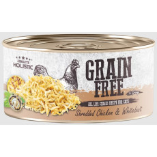 Absolute Holistic Grain Free (Cats) Shredded Chicken & Whitebait 無穀物肉汁貓罐頭 (無穀雞肉+白飯魚) 80g [AH-3955]
