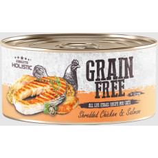 Absolute Holistic Grain Free (Cats) Shredded Chicken & Salmon 無穀物肉汁貓罐頭 (無穀雞肉+三文魚) 80g [AH-3979]