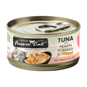Fussie Cat Tuna with Prawn 極品吞拿魚 + 虎蝦肉汁主食罐 80g [FUG-ORC]