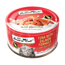 Fussie Cat Tuna with Salmon 極品吞拿魚 + 三文魚山羊奶湯汁主食罐 70g [FUM-GRC]