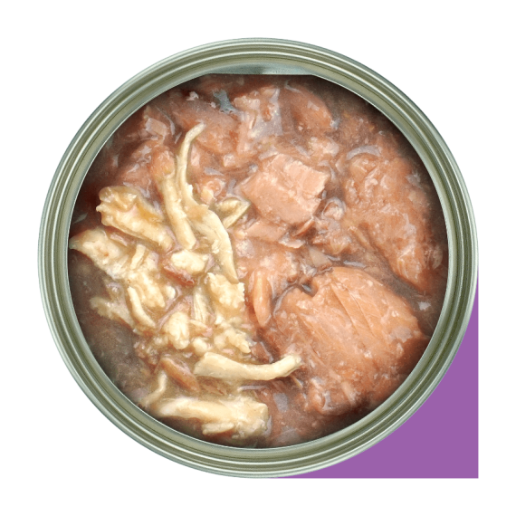 Fussie Cat Tuna with Chicken 極品吞拿魚 + 雞肉山羊奶湯汁主食罐 70g [FUM-YLC]