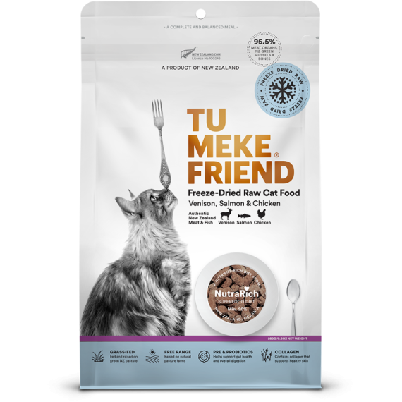TuMeke Friend - 鹿肉三⽂⿂雞⾁超級食物凍乾貓糧 280g [TMF0915]